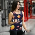 thumbnail image 6 of Gukieu Space Planet Print Women's Quick-drying Fitness Vest, Round Neck Sleeveless Fitness T-shirt, Suitable for Yoga, Sports-X-Large, 6 of 7