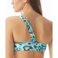 thumbnail image 2 of Sundazed Women's Blue Snake-Print One Shoulder Bikini Top, 2 of 2