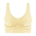 thumbnail image 6 of Gmluru Bras for Women Seamless Comfort Wire-Free Bra 5-Pack Soft Breathable Racerback for Gentle Lift Yellow (3XL), 6 of 6