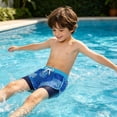 thumbnail image 4 of Shadoumai Little Boys Swim Trunks Set Cartoon Printed Elastic Waist Shorts Quick Drying Bathing Suits for Kids Swimwear Little Boys Bathing Suit Swimsuit, 4 of 5