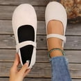 thumbnail image 4 of HTHLVMD Mary Jane Flats, Women's Barefoot Shoes Runing Casual Fashion Walking Sports Slip On Sneakers Yoga Zero Drop Sole Lightweight Breathable Minimalist House Shoes Summer Beach, White 8, 4 of 6