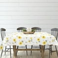 thumbnail image 3 of PiccoCasa Vinyl Tablecloth Rectangle 54" x 71" Yellow Sunflower Waterproof, 3 of 7