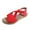 Red, variant on Anuirheih Women's Strap Fish Mouth Slippers Sloping Heel Casual Sandals Sandals Women (Beige)