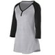 thumbnail image 1 of MUJER RAVE HENLEY XS ATHLETIC HEATHER/NEGRO Augusta 1263, 1 of 1