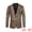 Brown, variant on Unique Bargains Men's Animal Printed Blazer Vintage Slim Fit One Button Sports Coats L Brown