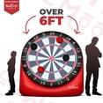 thumbnail image 6 of Premium Giant Kick Darts (Over 6 ft. Tall) with 15+ Games Included - Giant Inflatable Outdoor Dartboard w/ Soccer Balls, 6 of 6