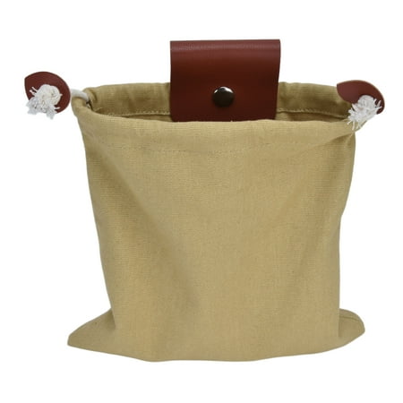 

Foraging Pouch Waist Tool Bag Convenient PU Leather Canvas For Picnic For Camping For Outdoor Khaki