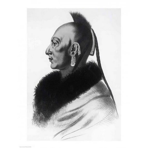 Posterazzi BALXJF105307LARGE le Soldat du Chene An Osage Chief Poster Print - 24 x 36 in. - Large