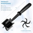 thumbnail image 2 of Ground Beef Chopper Tool, 2-Pack Heat-Resistant Meat Chopper for Ground Beef with 5 Curved Blades, Non-Scratch Meat Masher Ground Beef for Hamburger & Potatoes (Black), 2 of 7