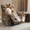 linen | coffee color, variant on 360° Swivel Rocking Recliner Chair with Vibration Massage & Heat, Oversized Rocker with Side Pocket for Living Room, Bedroom, Nursery & Small Spaces
