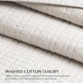 thumbnail image 3 of EverGrace 100% Cotton Quilt Queen Size, Pre-Washed Modern Grid Stitch Lightweight Bedspread Coverlet for All Season, Oversized 3-Piece Bedding Set with 2 Pillow Shams, Bright White, 3 of 8