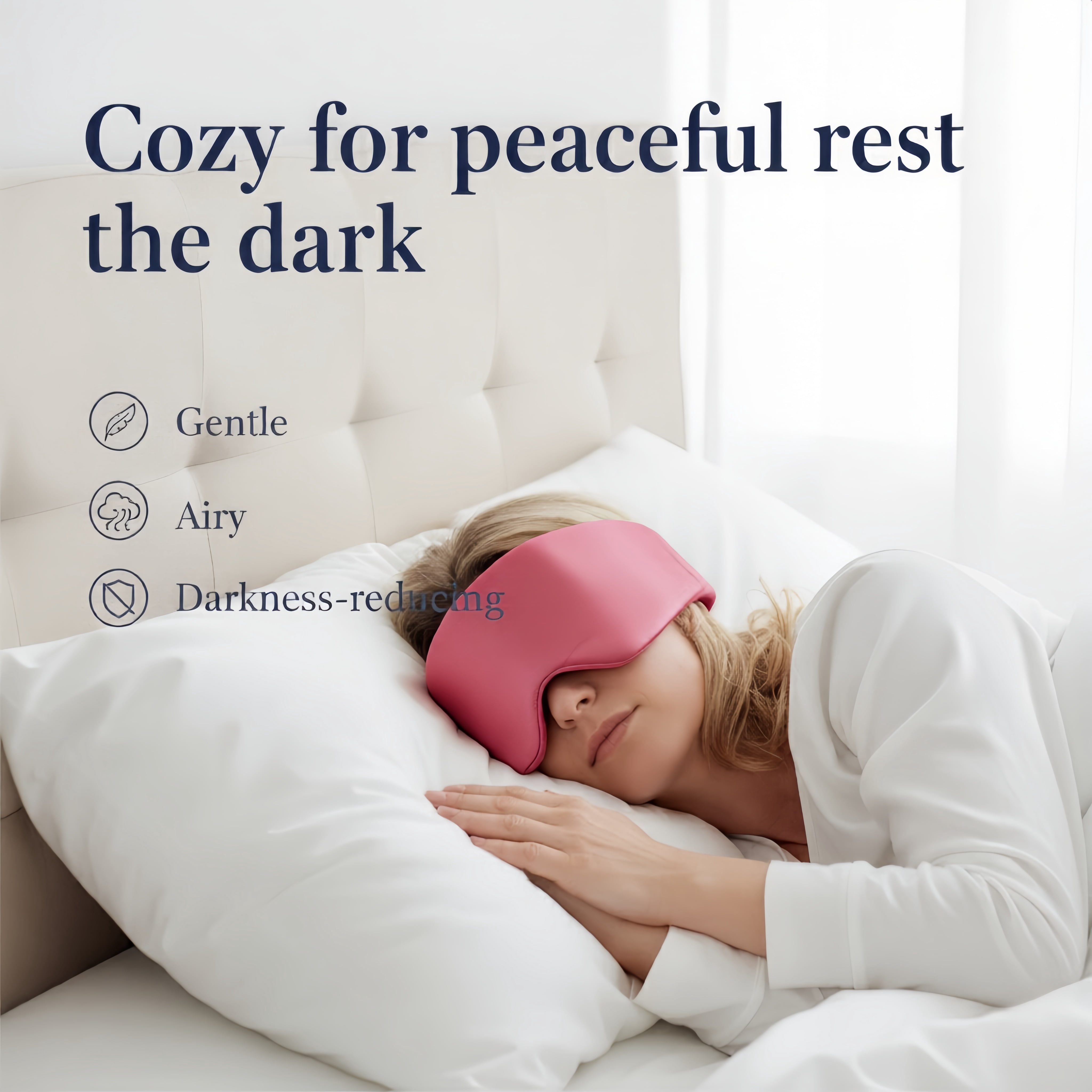 FACEMOON Silk Sleep Mask for Women and Men, Blackout, Eye Care, Travel
