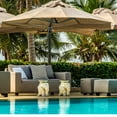 thumbnail image 6 of Pack of 2 Outdoor Decorative Throw Pillows 18 x 18 inch Solid Gray Square Pillows (18" x 18" Solid, Grey), 6 of 7