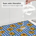 thumbnail image 3 of Uemuo Sunflowers Pattern Dish Drying Mat,16*18 inch Absorbent Dish Drainer Kitchen Counter,Large Size Dish Drying Pad for Countertops,Sinks,Draining Racks, 3 of 6
