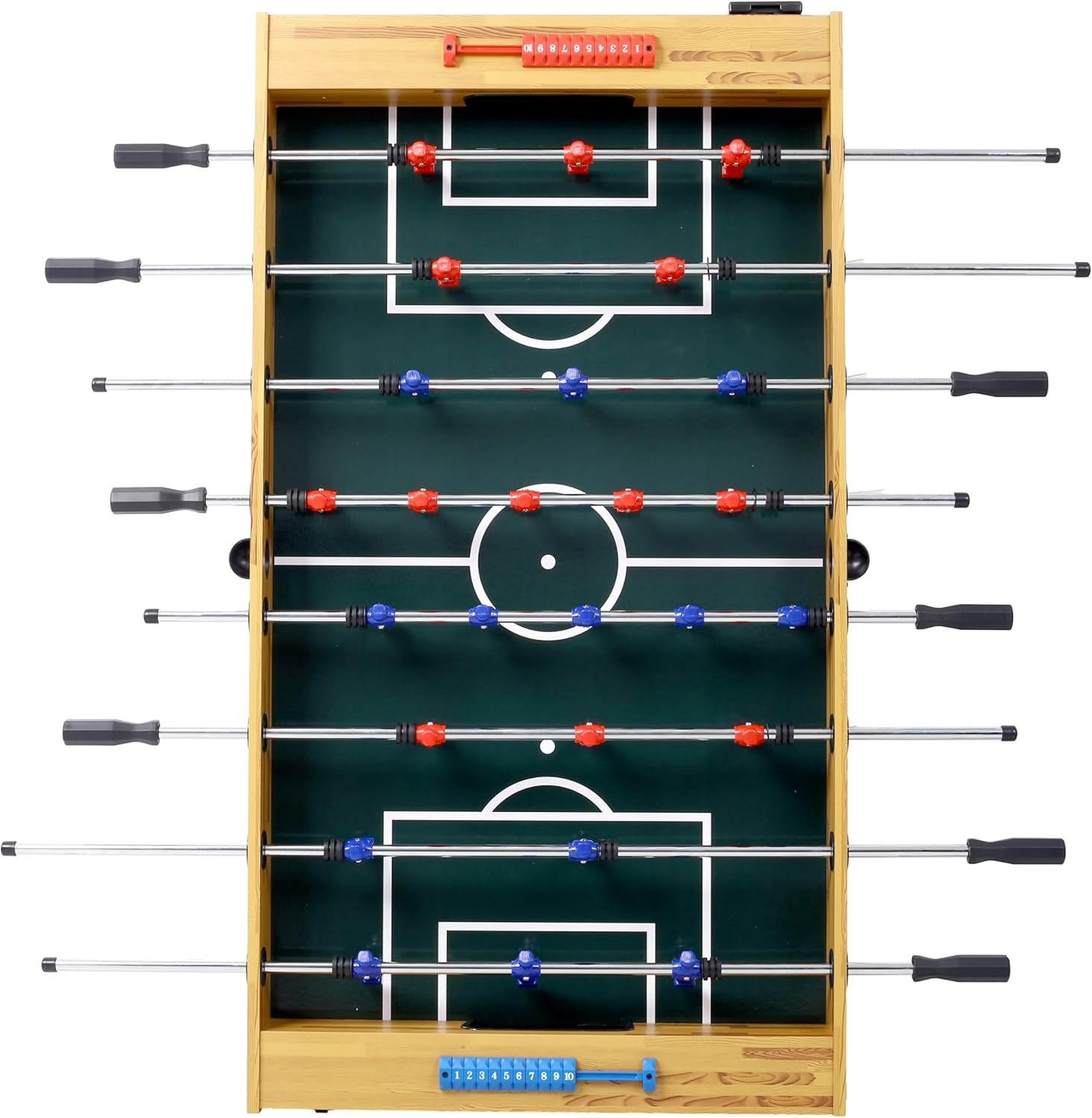 Historyli 54 Inch Foosball Table for Adults,Family Soccer Game Table with 4 Balls 2 Counters 1 Cup Holder,Competition Sized Foosball Table for Arcade Home,Wood