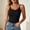 c01Black, variant on Fashion Ice Silk Thin Strap Seamless Camisole With Chest Pad Top Spaghetti Strap Scoop Neck Basic Cami Layering Shirts Brown M
