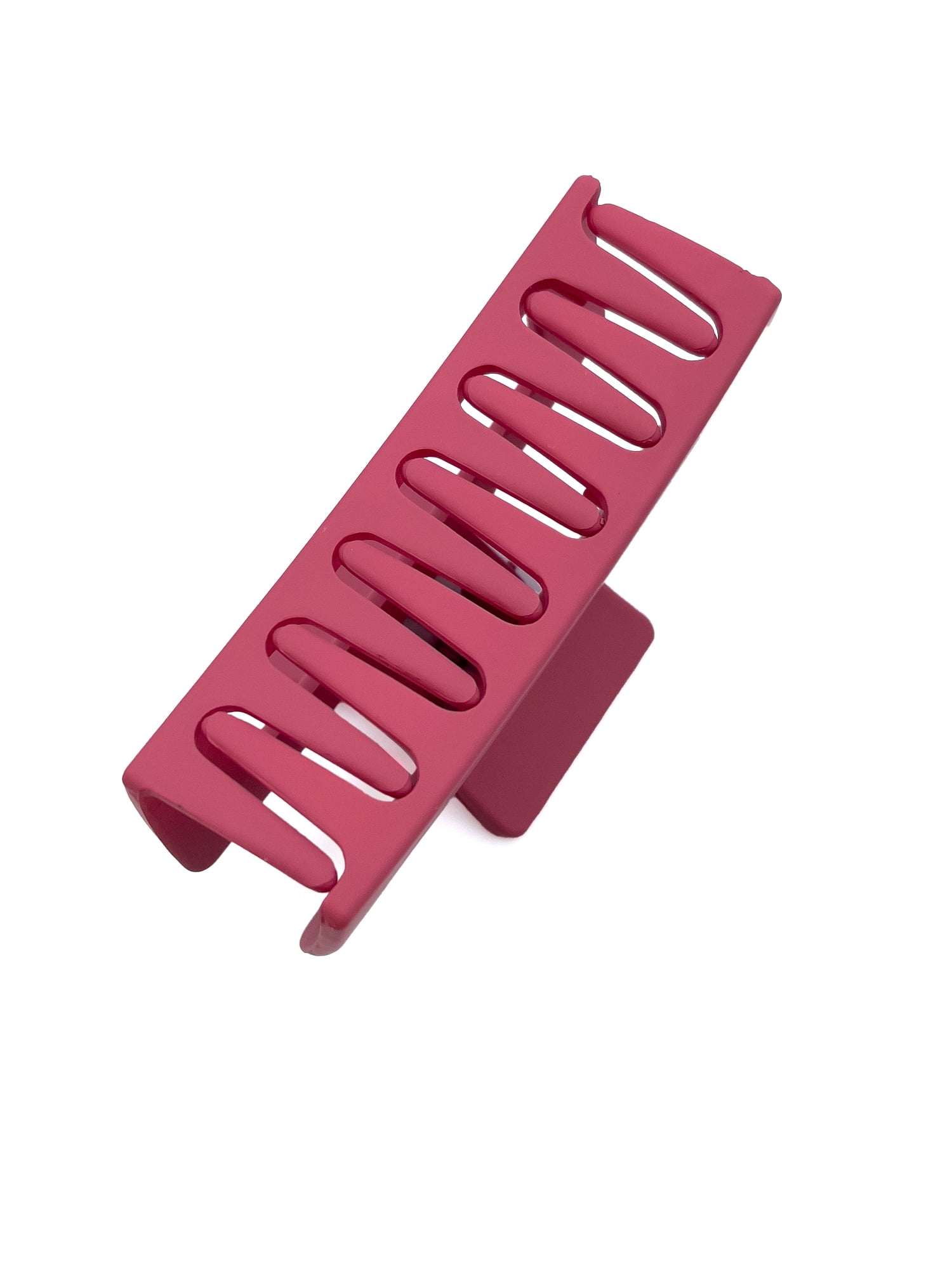 Time and Tru Women's Plastic Hair Claw Clips, 9-Pack, Pink