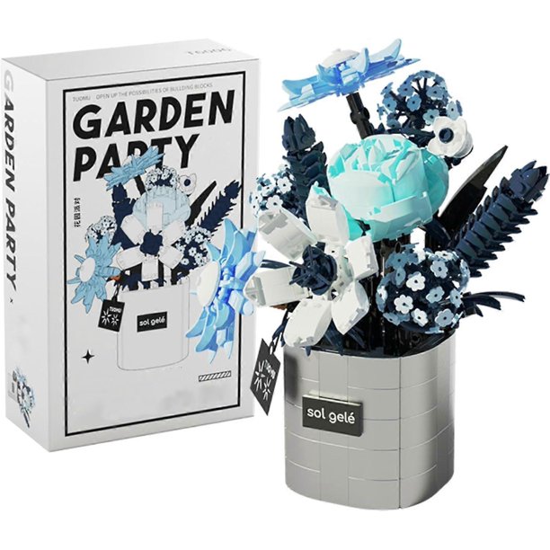 Flower Bouquet Toy Building Block Set - 591 PCS Educational DIY Flower Arrangement Plant Set Home Decoration Girl Birthday Gift 8-9-10-11-12-14 + Year