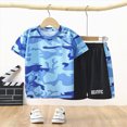 thumbnail image 2 of Kids Boys Clothing Sets Toddler Baby Boy Summer Outfits Camo Quick Dry Top & Shorts Little Boy Outfits Summer Clothes Suit, 2 of 5