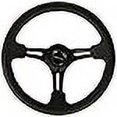 thumbnail image 3 of NRG Innovations NRG-RST-018R-RS Reinforced Steering Wheel 350mm Sport Steering Wheel (3" Deep) Black Leather with Red Stitching, Slit Spoke Design over Circular Cut-Outs, 3 of 4