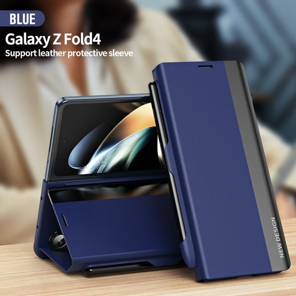 For Samsung Galaxy Z Fold4 5G Phone Case，Shockproof Luxury Kickstand Hard PC Protection Cover，Silm Stand Case With Pen Slot