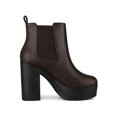 thumbnail image 3 of Unique Bargains Women's Platform Chunky High Heels Chelsea Ankle Boots, 3 of 6