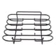 thumbnail image 1 of Rejilla para costillas, capacidad de 4 filas, material de hierro portátil compacto, rejilla para costillas de pie para barbacoa reutilizable duradera negra para acampar, 1 of 14