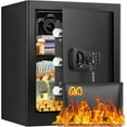 thumbnail image 1 of Cubic Home Fireproof Theft Fireproof Box for Home with Digital Keypad & Removable Shelf Security Box for Money Firearm Documents Valuables, 1 of 8