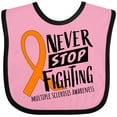 thumbnail image 3 of Inktastic Never Stop Fighting Multiple Sclerosis Awareness Boys or Girls Baby Bib, 3 of 4