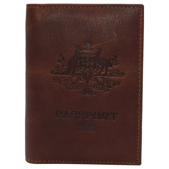 Real Leather RFID Blocking Travel Passport Holder with Vaccine Card Slot