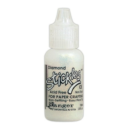 Ranger Stickles Glitter Glue 0.5 Ounce, Diamond, 1 Pack of 6 Piece