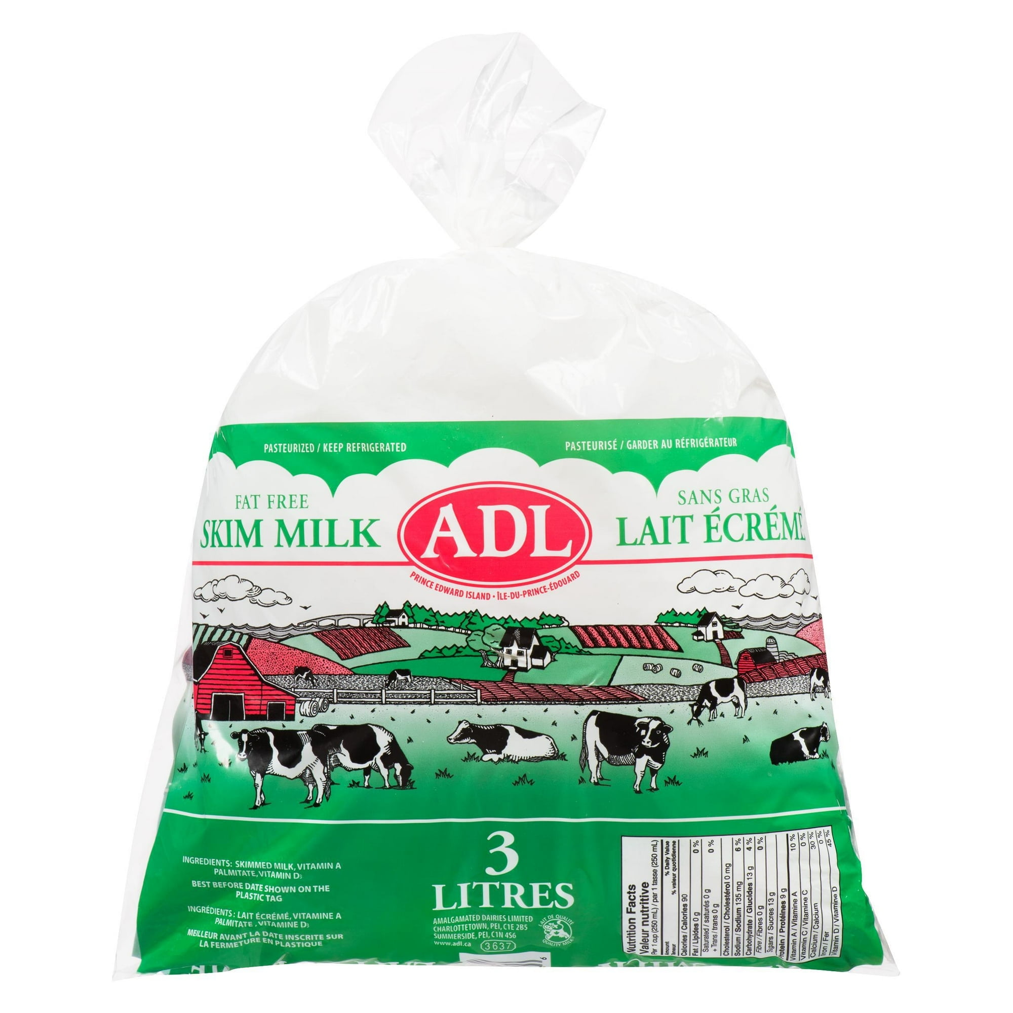 ADL Lait écrémé ADL Lait écrémé Poly Sac 3L