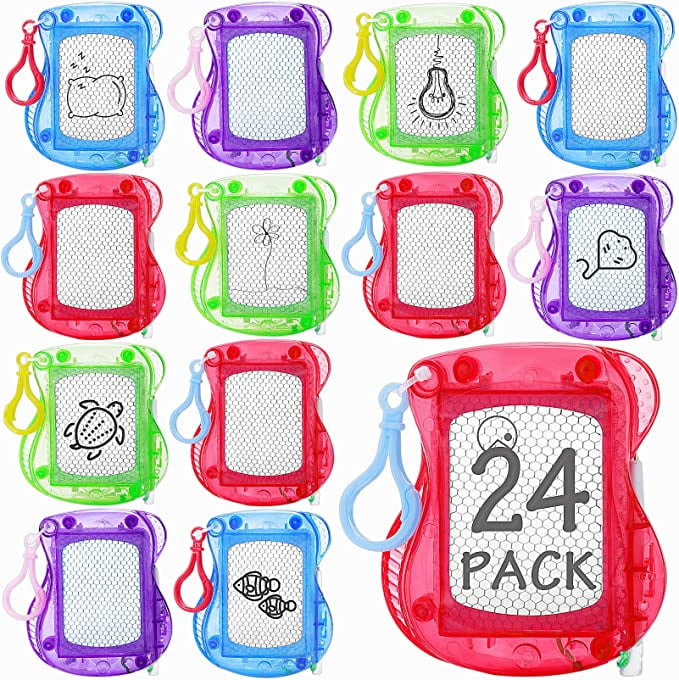 12Pack Mini Magnetic Drawing Board for Kids,Erasable Small Drawing Pad for  Birthday Favors Classroom Rewards,Random Color 