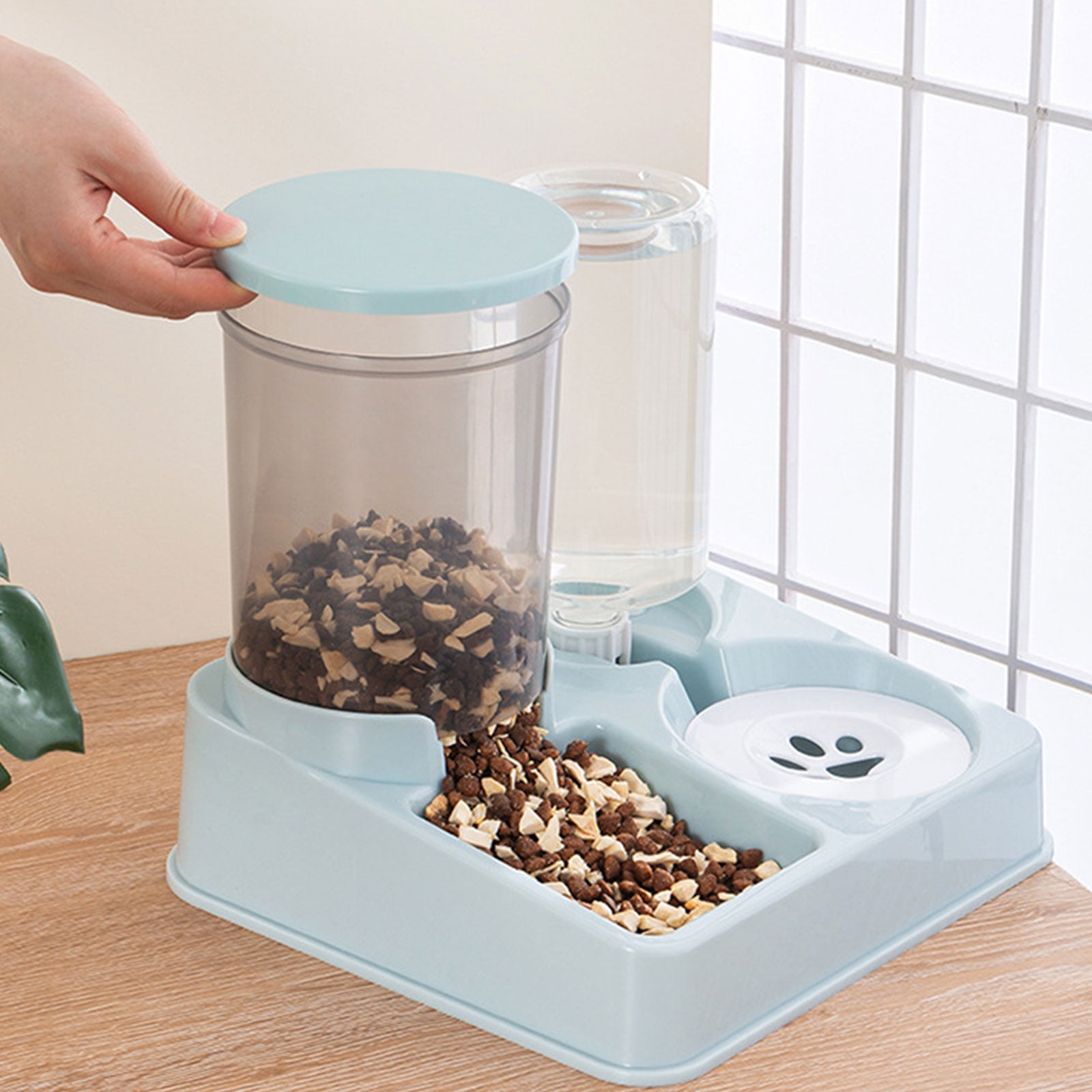 Automatic Dog Bowl Bowls 2 in 1 Pet Feeders with Water Fountain Feeder and Waterer Container Supplies