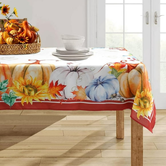 Fall Tablecloth Thanksgiving Tablecloth Pumpkin Tablecloth Thanksgiving Table Cloth For Decorations Seasonal Party And Family Holiday Gatherings Waterproof Tablecloth Rectangle Tables (60x120inch)