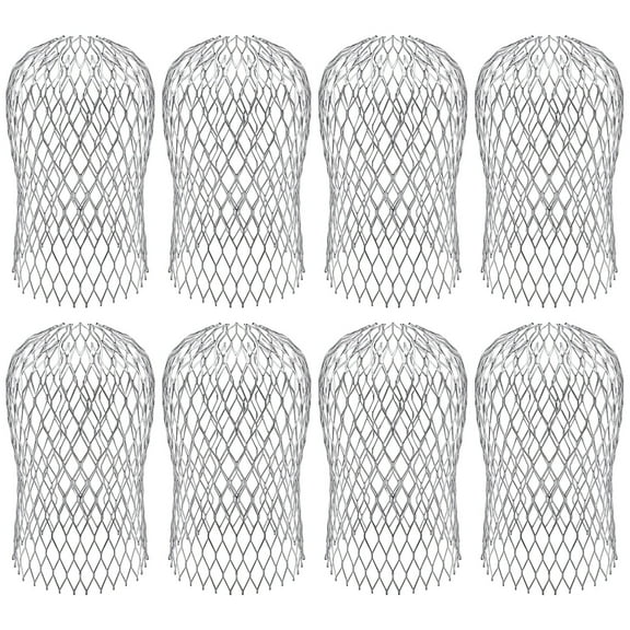Gutter Downspout Guard Filter, 8 Pcs Expandable Aluminum Mesh Cover, Protects from Leaves and Debris, Prevents Animal Entry, Fits 2-4 In Downspouts, Easy DIY Installation