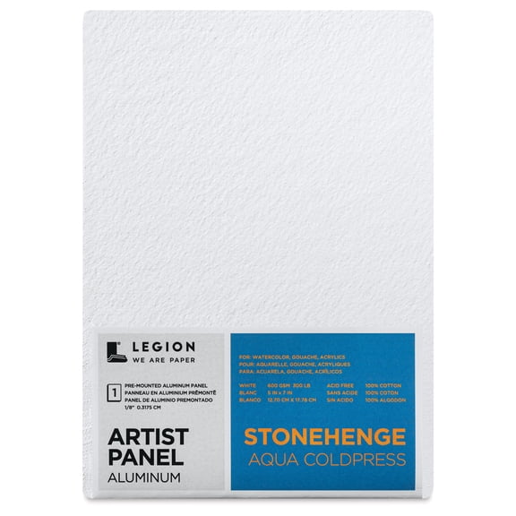 Legion Stonehenge Aqua Aluminum White Panel - 5" x 7"