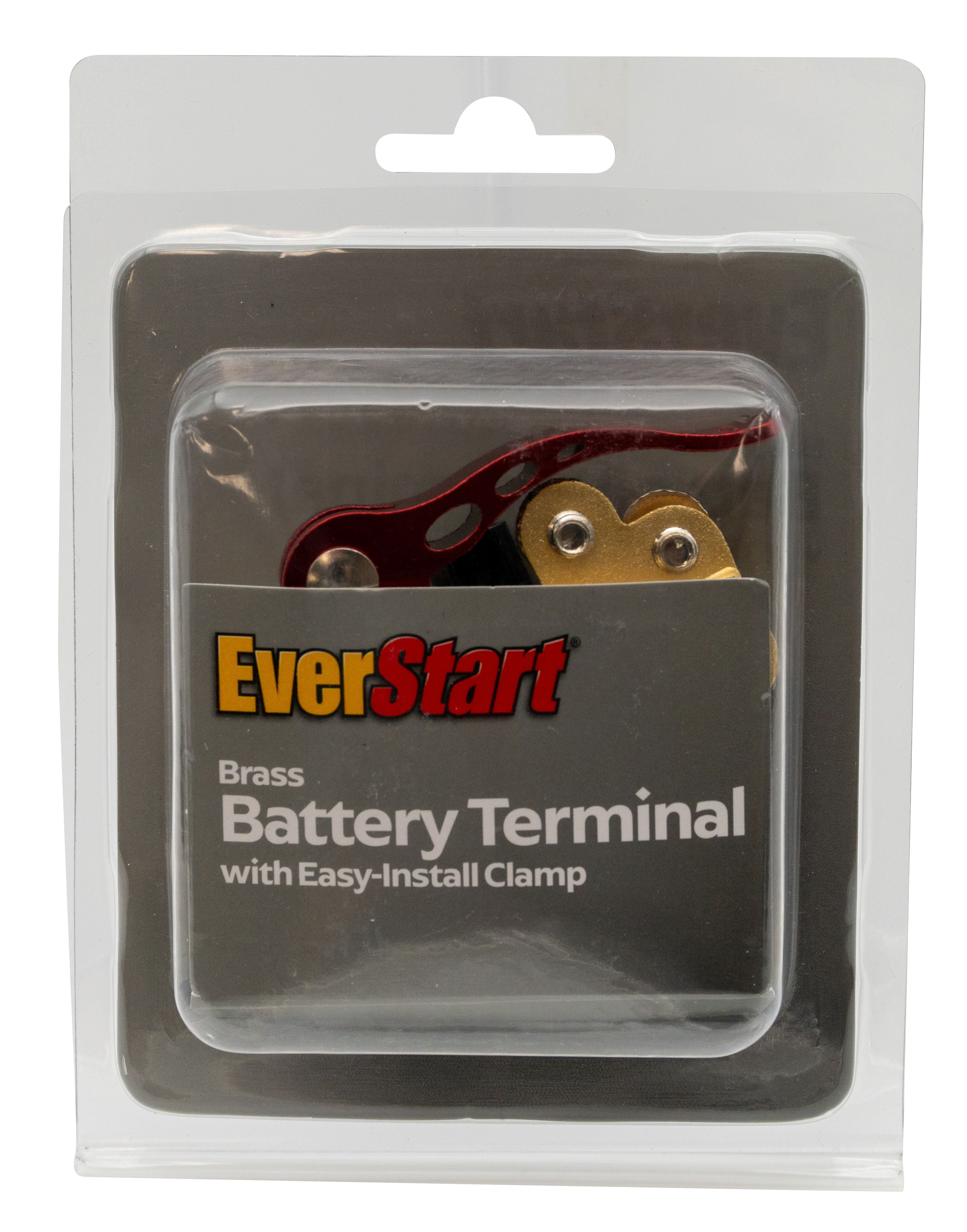 (2 pack) EverStart Automotive 8oz Battery Terminal Brass with Easy-Install Clamp for Multiple Cable Connections