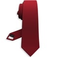 thumbnail image 1 of Red Tie Premium Mens Slim Oxford Treu Scarlet Red Matt Necktie Tuxedo Crimson Skinny Red Color Apple Red Corbatas (Red, Slim 2.35"), 1 of 6