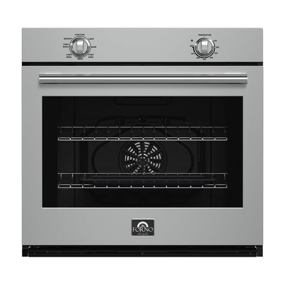 Forno Vomero 30-Inch Wall Oven, Stainless Steel, 5 cu.ft Capacity, 3550 Watts Convection, Mechanical Controls, Self-Cleaning Function