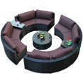 thumbnail image 2 of Outdoor rattan woven sofa outdoor waterproof sunscreen circular arc semi-circular woven combination yard furniture My Lux Decor Round, 2 of 27