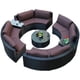 thumbnail image 2 of Outdoor rattan woven sofa outdoor waterproof sunscreen circular arc semi-circular woven combination yard furniture My Lux Decor Round, 2 of 27