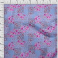 thumbnail image 4 of oneOone Silk Tabby Purple2 Fabric Florals Dress Material Fabric Print Fabric By The Yard 42 Inch Wide, 4 of 4