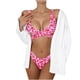 thumbnail image 1 of Traje de baño de pecho cruzado dividido para mujer a la moda Bikini Sexy con estampado de cintura Fridja  nalpqowj23564, 1 of 4