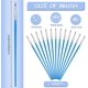 thumbnail image 2 of 100 Pieces Miniature Detail Paint Brushes Pointed Round Painting Brush Watercolor Fine Tip Nylon Hair Artist Paint Brushes for Acrylic Oil Watercolor Face Painting, Blue (1.2 x 0.3 cm), 2 of 5