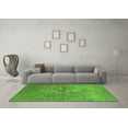 thumbnail image 3 of Ahgly Company Indoor Square Oriental Green Industrial Area Rugs, 5' Square, 3 of 4