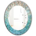 thumbnail image 1 of Designart 'Blocked Abstract' Miroir Traditionnel - Miroir Mural Ovale ou Rond - 24x36, 1 of 4