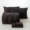 thumbnail image 2 of Dawn 7-Piece Bed-in-a-Bag Comforter Set in Kiss Pleat Black, Queen Size, Soft, Durable and Easy Care, 2 of 6