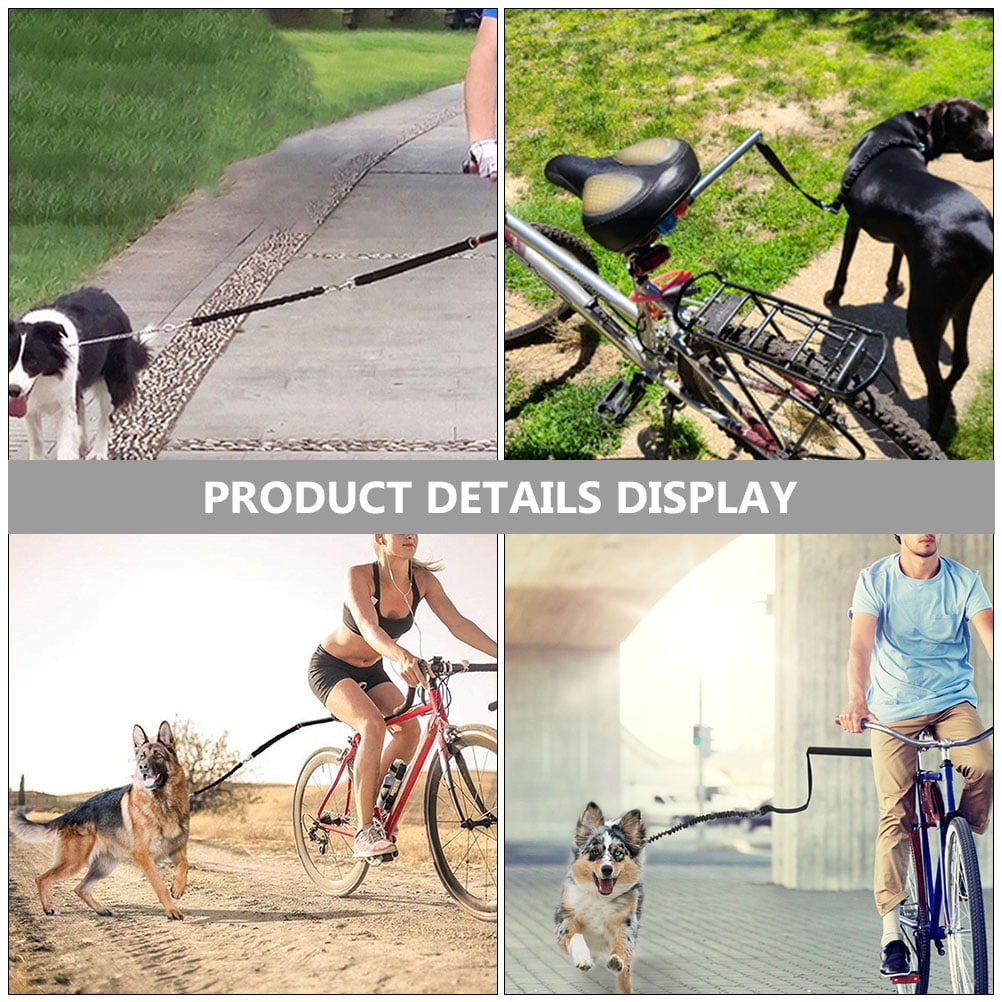 Dog Bike Leash Attachment Free Retractable Dog Bicycle Leash for Running Exercising Jogging Cycling