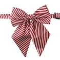 thumbnail image 2 of INSPIRE CHIC Women's Pre-Tied Adjustable Bowknot Striped Uniform Bowtie 4.33" x 5.51" Wine Red, 2 of 3